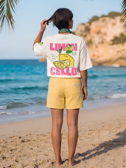 Limon Cello Women Printed Oversized T-Shirt  -  Kurvy Oversized T-Shirt