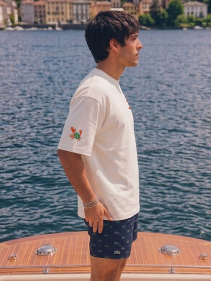 Lobster Men Printed Oversized T-Shirt  -  Kurvy Oversized T-Shirt