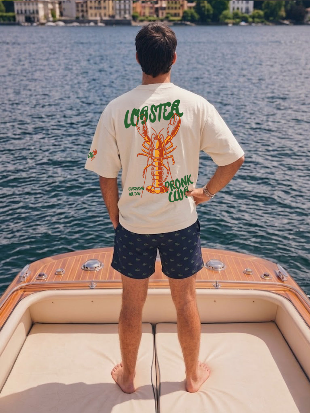 Lobster Men Printed Oversized T-Shirt  -  Kurvy Oversized T-Shirt