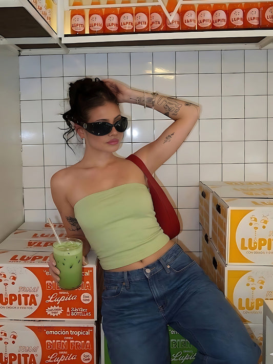 MINTED MUSE TUBE TOP  -  Kurvy Tank Top