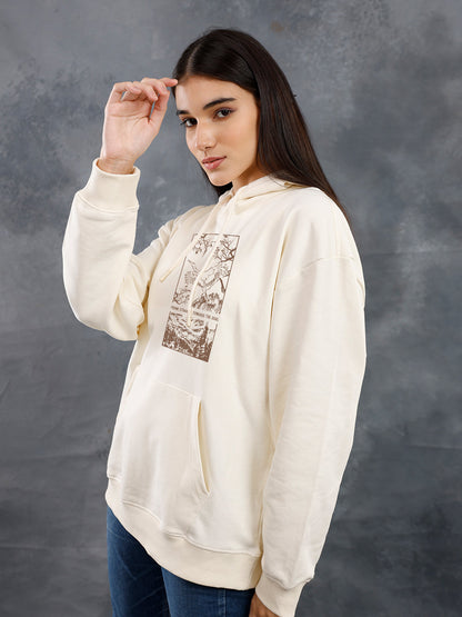 Majestic View Women Drop Shoulder Premium Terry Hoodie  -  Kurvy Hoodie