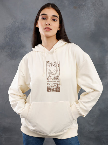 Majestic View Women Drop Shoulder Premium Terry Hoodie  -  Kurvy Hoodie