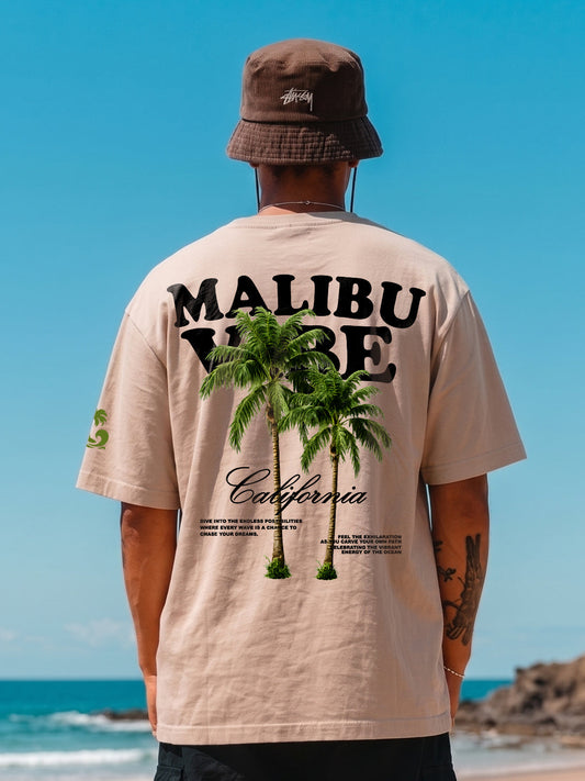 Malibu Men Printed Oversized T-Shirt  -  Kurvy Oversized T-Shirt