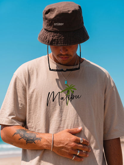 Malibu Men Printed Oversized T-Shirt  -  Kurvy Oversized T-Shirt