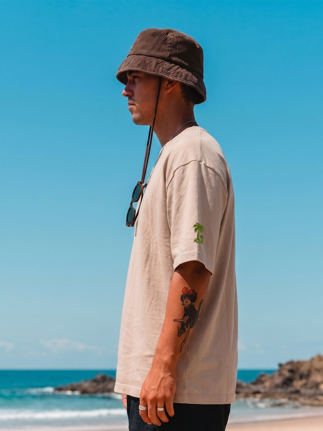 Malibu Men Printed Oversized T-Shirt  -  Kurvy Oversized T-Shirt