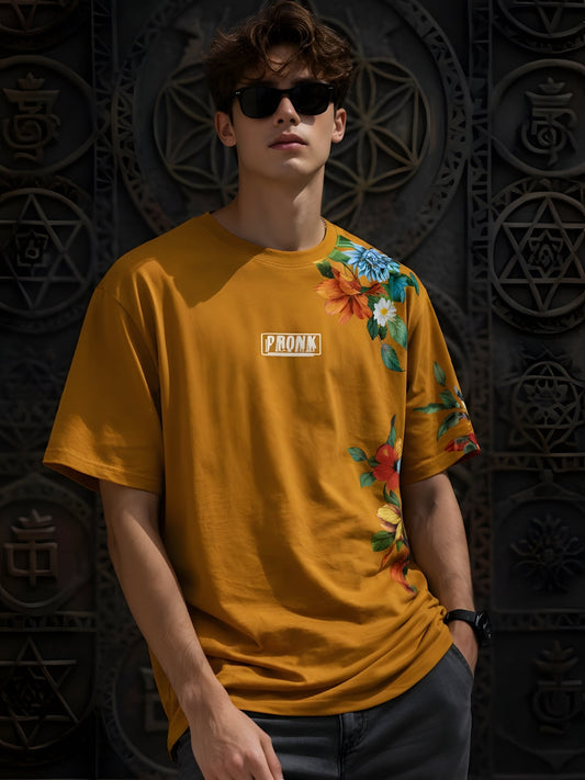 Mandala Roots Men Premium Oversized T-Shirt  -  Kurvy Oversized T-Shirt