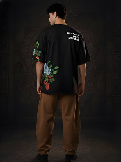Mandala Roots Men Premium Oversized T-Shirt (1)  -  Kurvy Oversized T-Shirt