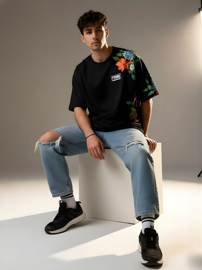 Mandala Roots Men Premium Oversized T-Shirt (1)  -  Kurvy Oversized T-Shirt