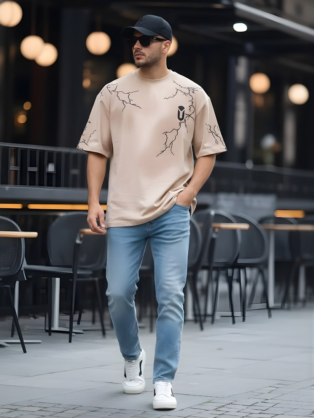 Mandala Roots Men Premium Oversized T-Shirt (2)  -  Kurvy Oversized T-Shirt