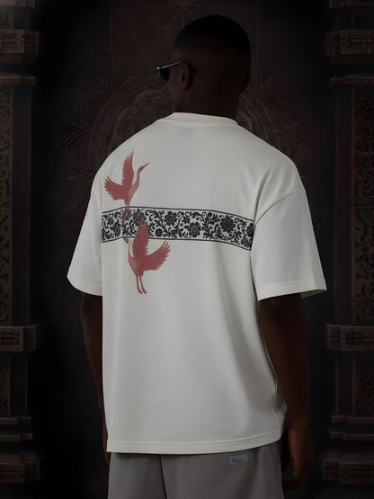 Mandala Roots Printed Men Premium Oversized T-Shirt  -  Kurvy Oversized T-Shirt