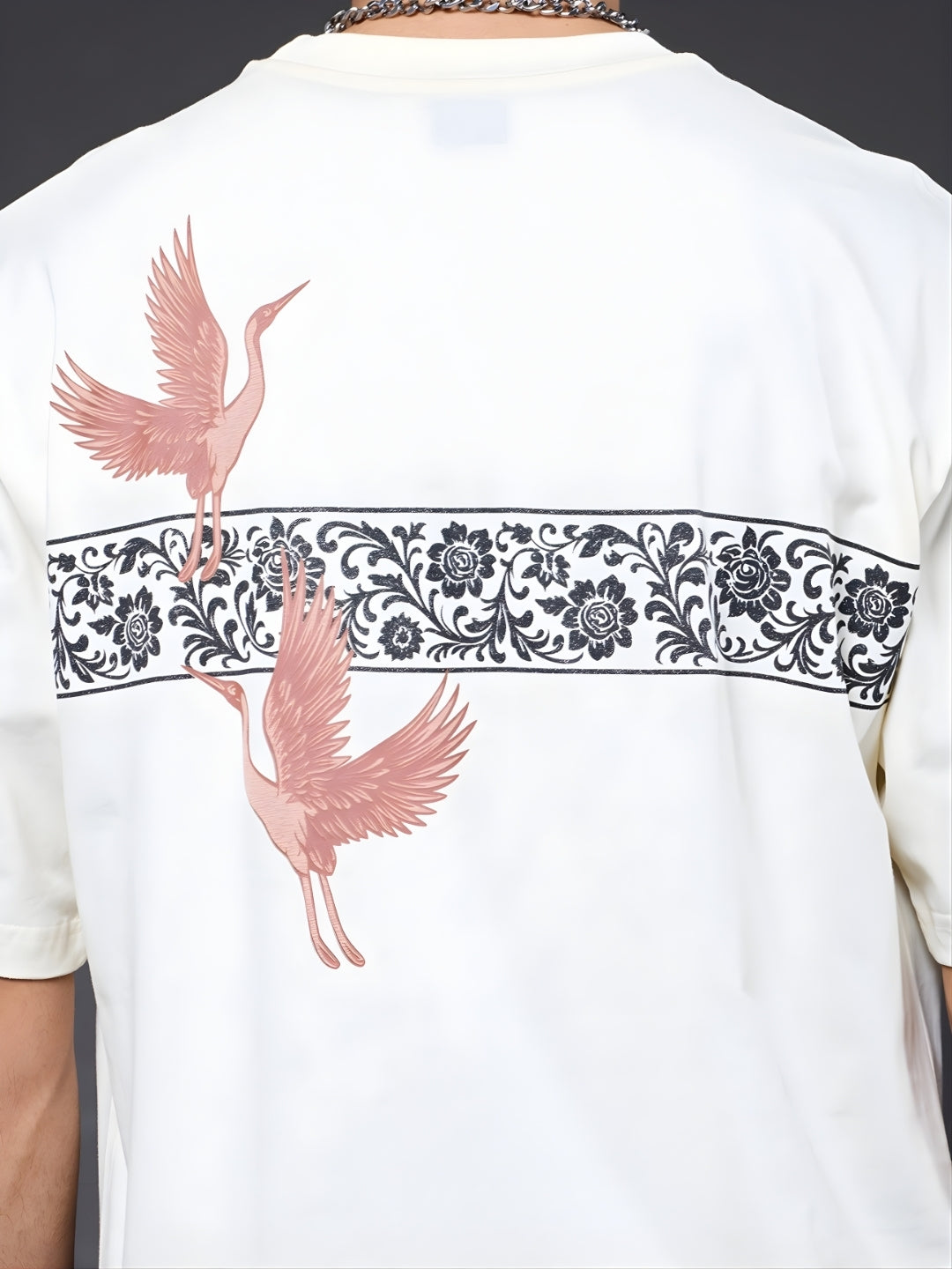 Mandala Roots Printed Men Premium Oversized T-Shirt  -  Kurvy Oversized T-Shirt
