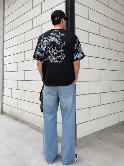 Mandala Roots Puff Printed Men Premium Oversized T-Shirt (1)  -  Kurvy Oversized T-Shirt