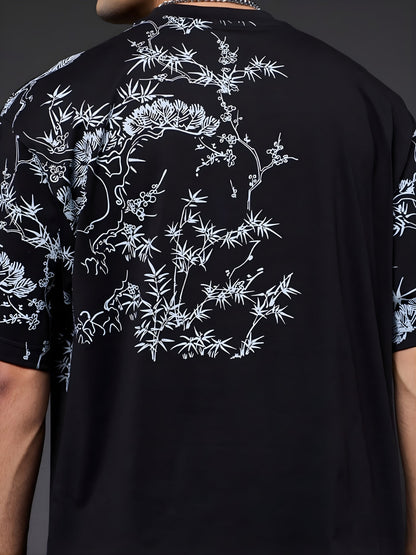 Mandala Roots Puff Printed Men Premium Oversized T-Shirt (1)  -  Kurvy Oversized T-Shirt