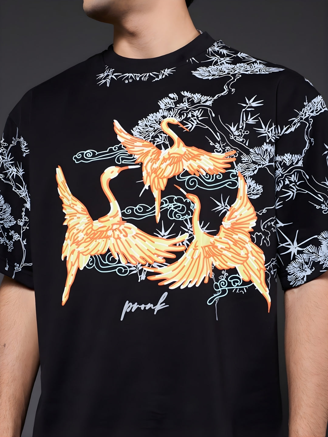 Mandala Roots Puff Printed Men Premium Oversized T-Shirt (1)  -  Kurvy Oversized T-Shirt