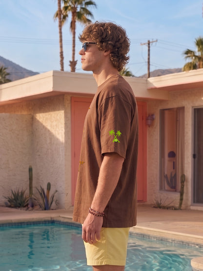 Margarita Escape Men Printed Oversized T-Shirt  -  Kurvy Oversized T-Shirt