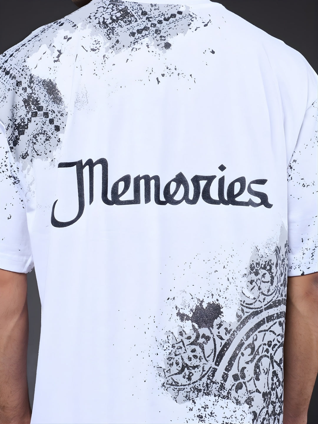 Memories Puff Printed Men Premium Oversized T-Shirt  -  Kurvy Oversized T-Shirt