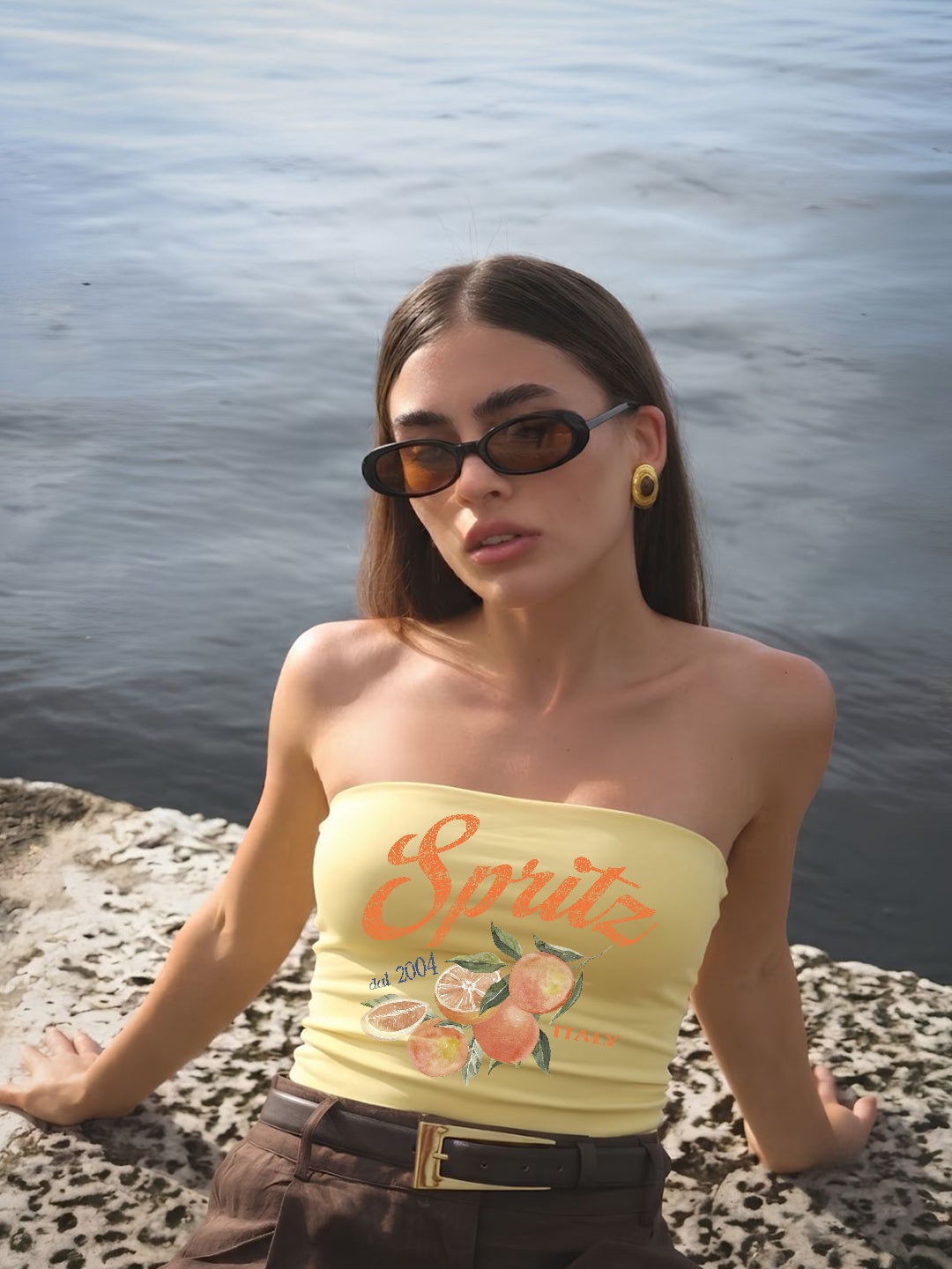 Spritz Italy Sun Tube Top - Kurvy Tank Top