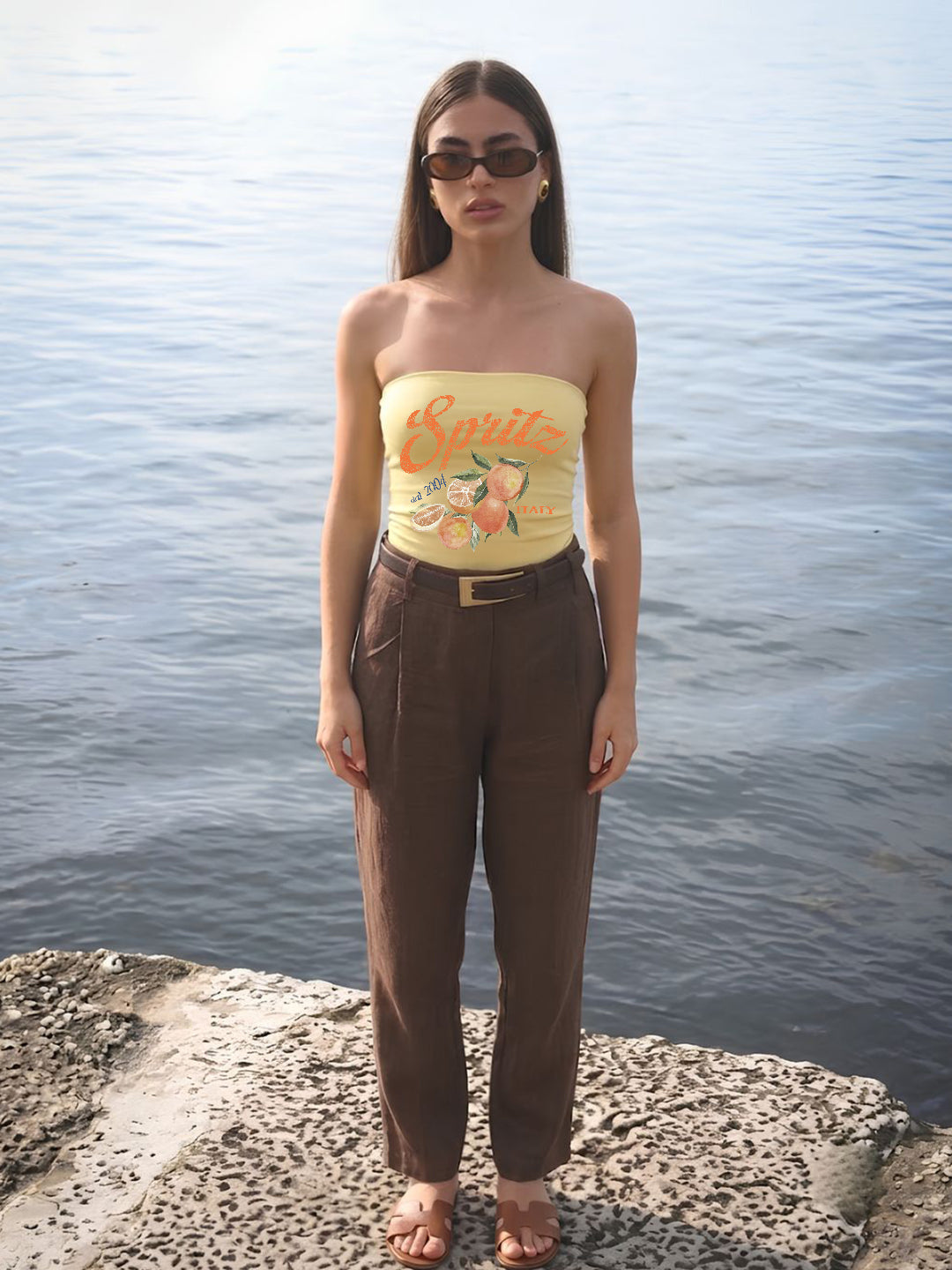Spritz Italy Sun Tube Top - Kurvy Tank Top