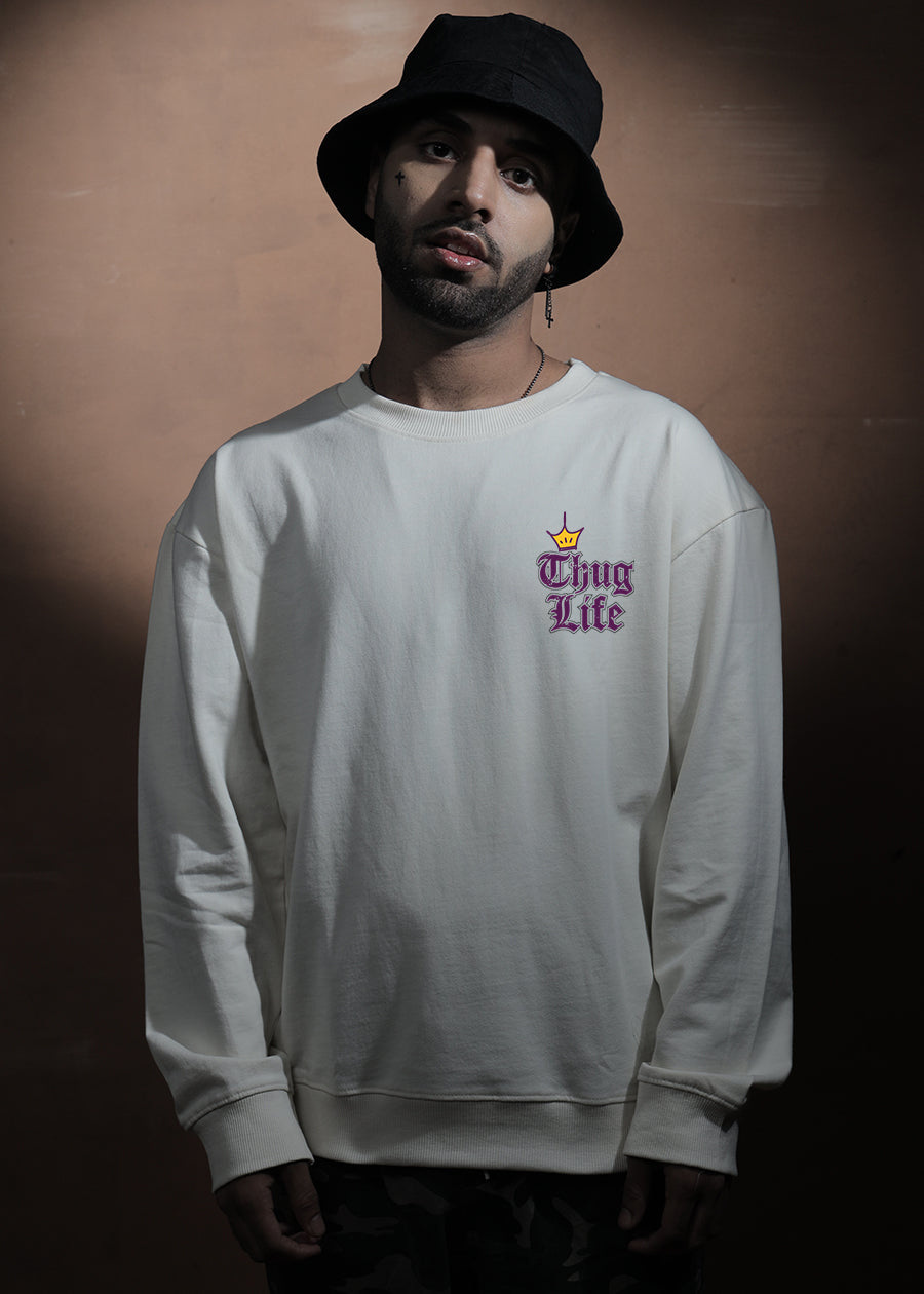 Thug Life Men Drop Shoulder Premium Terry Sweatshirt - Kurvy
