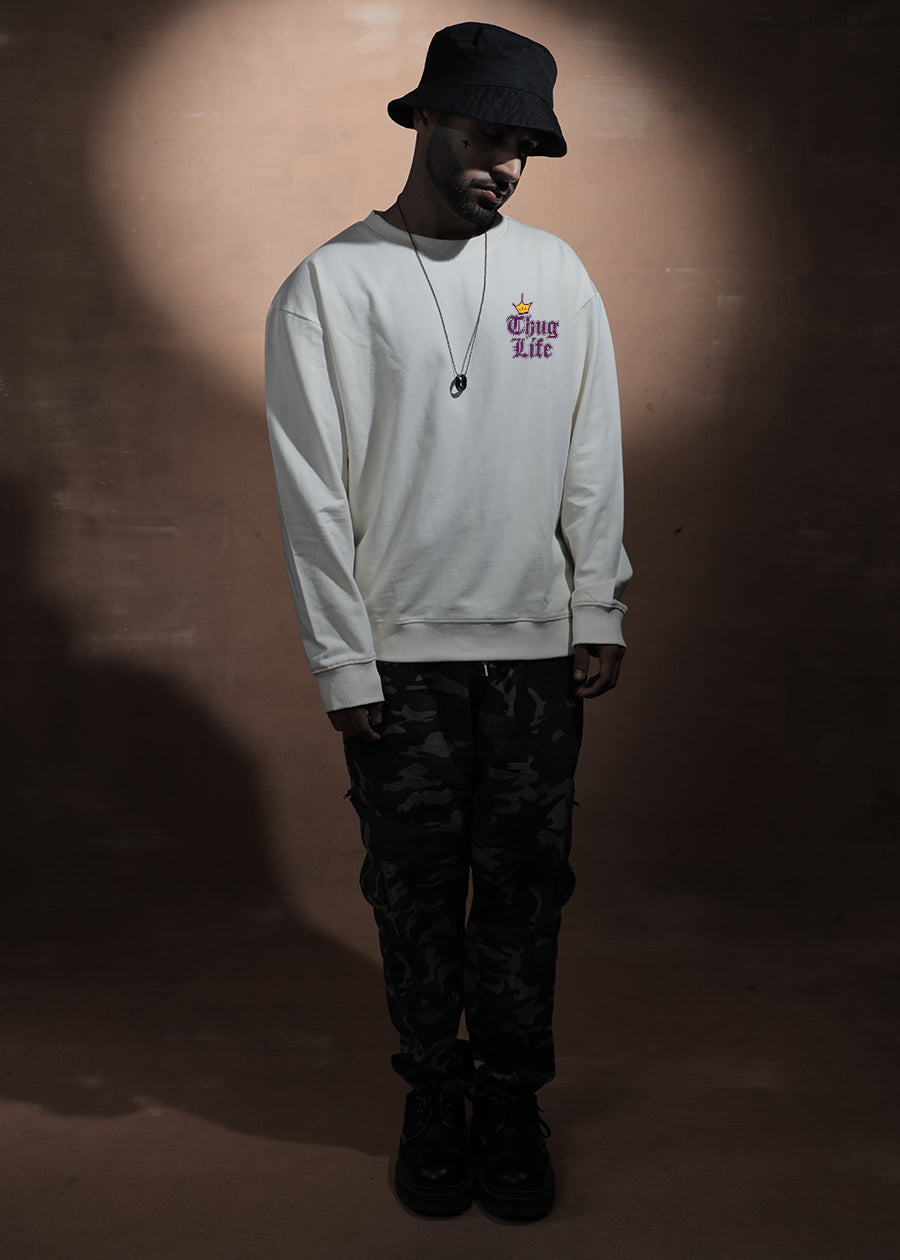 Thug Life Men Drop Shoulder Premium Terry Sweatshirt - Kurvy
