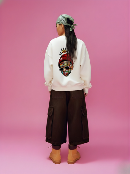 Thug Life Women Drop Shoulder Loose Fit Sweatshirt - Kurvy