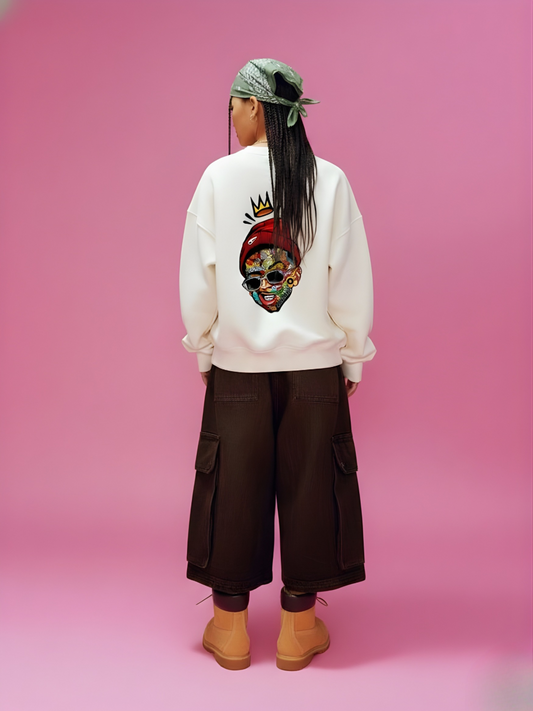 Thug Life Women Drop Shoulder Loose Fit Sweatshirt - Kurvy