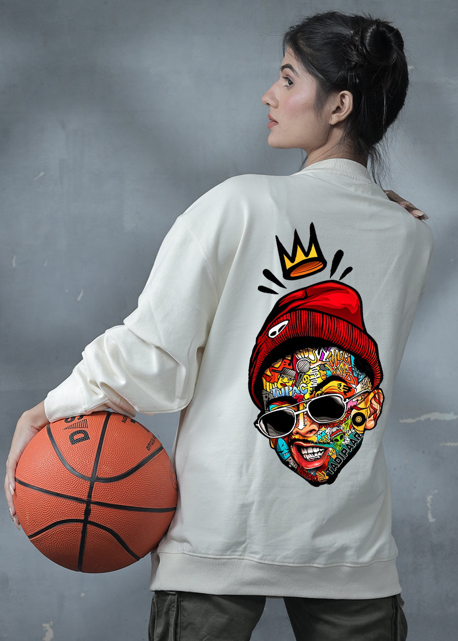 Thug Life Women Drop Shoulder Loose Fit Sweatshirt - Kurvy