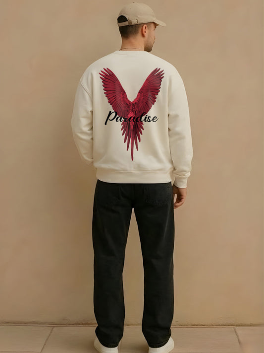 Paradise Men Drop Shoulder Premium Terry Sweatshirt - Kurvy