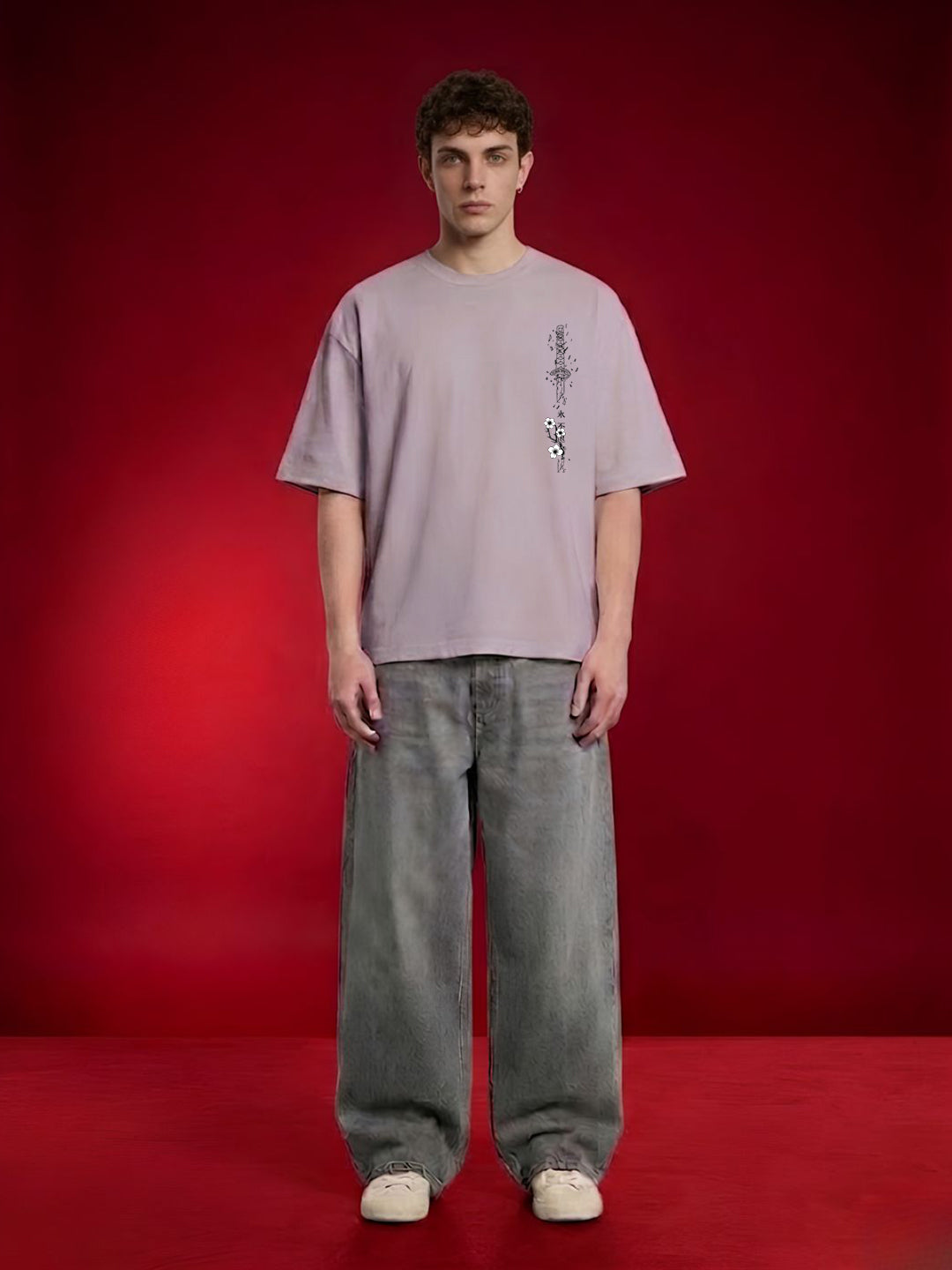 BLOOMING HONOR Men Oversized T-Shirt  -  Kurvy Oversized T-Shirt