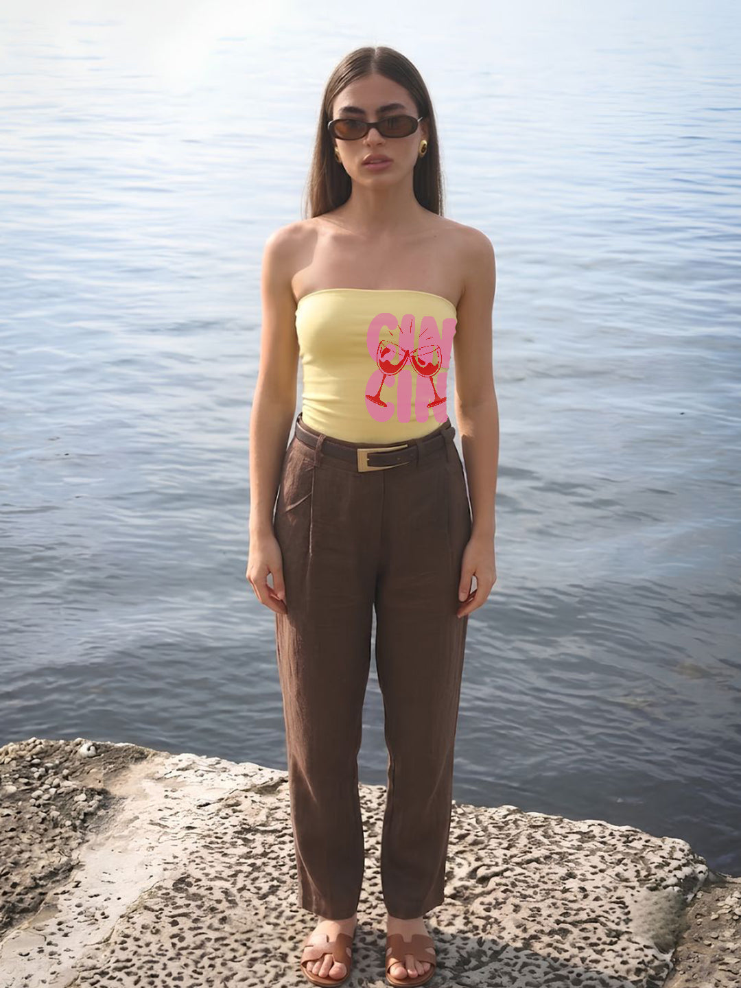 CIN CIN SUN TUBE TOP  -  Kurvy Tank Top