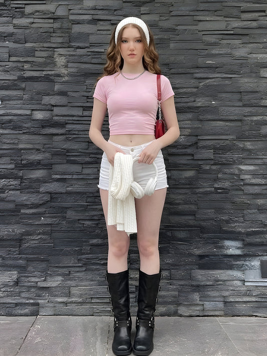 CLOUD CANDY TOP  -  Kurvy Crop Top