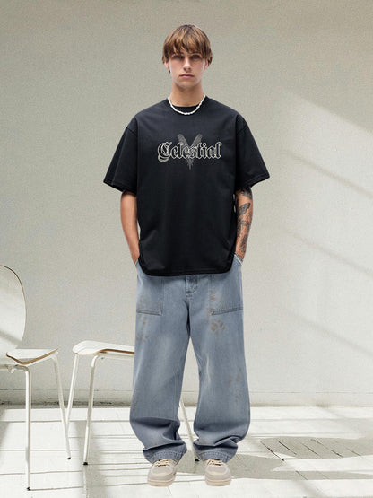 Celestial Men Graphic Printed Oversized T-shirt  -  Kurvy Oversized T-Shirt