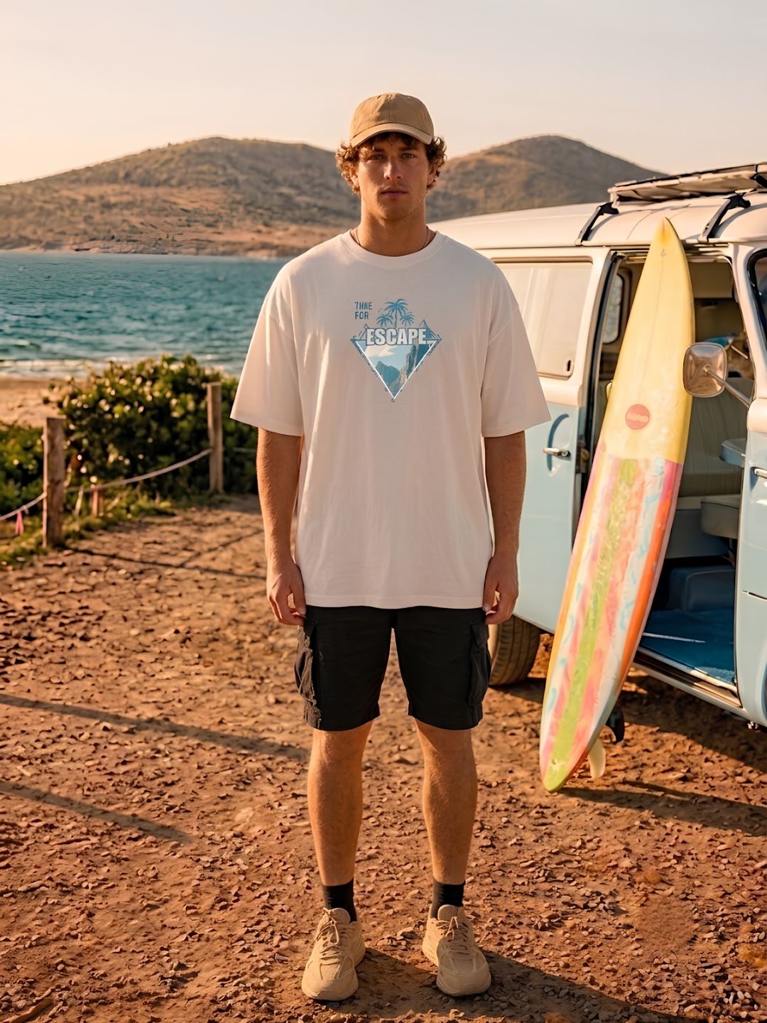 Club 1975 Men Printed Oversized T-Shirt  -  Kurvy Oversized T-Shirt