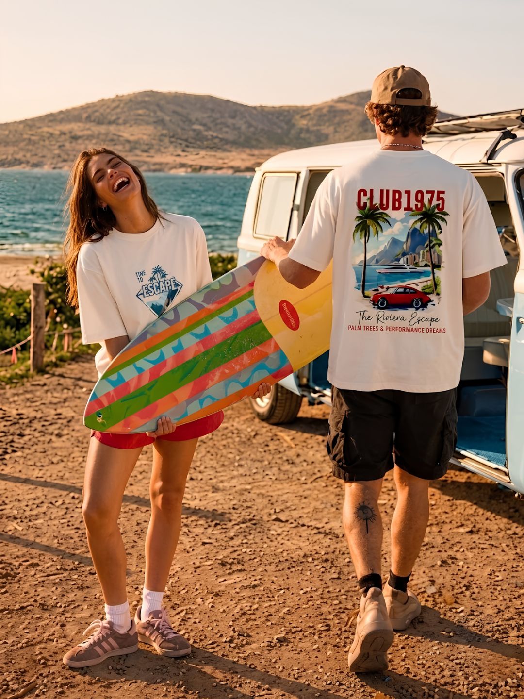 Club 1975 Men Printed Oversized T-Shirt  -  Kurvy Oversized T-Shirt