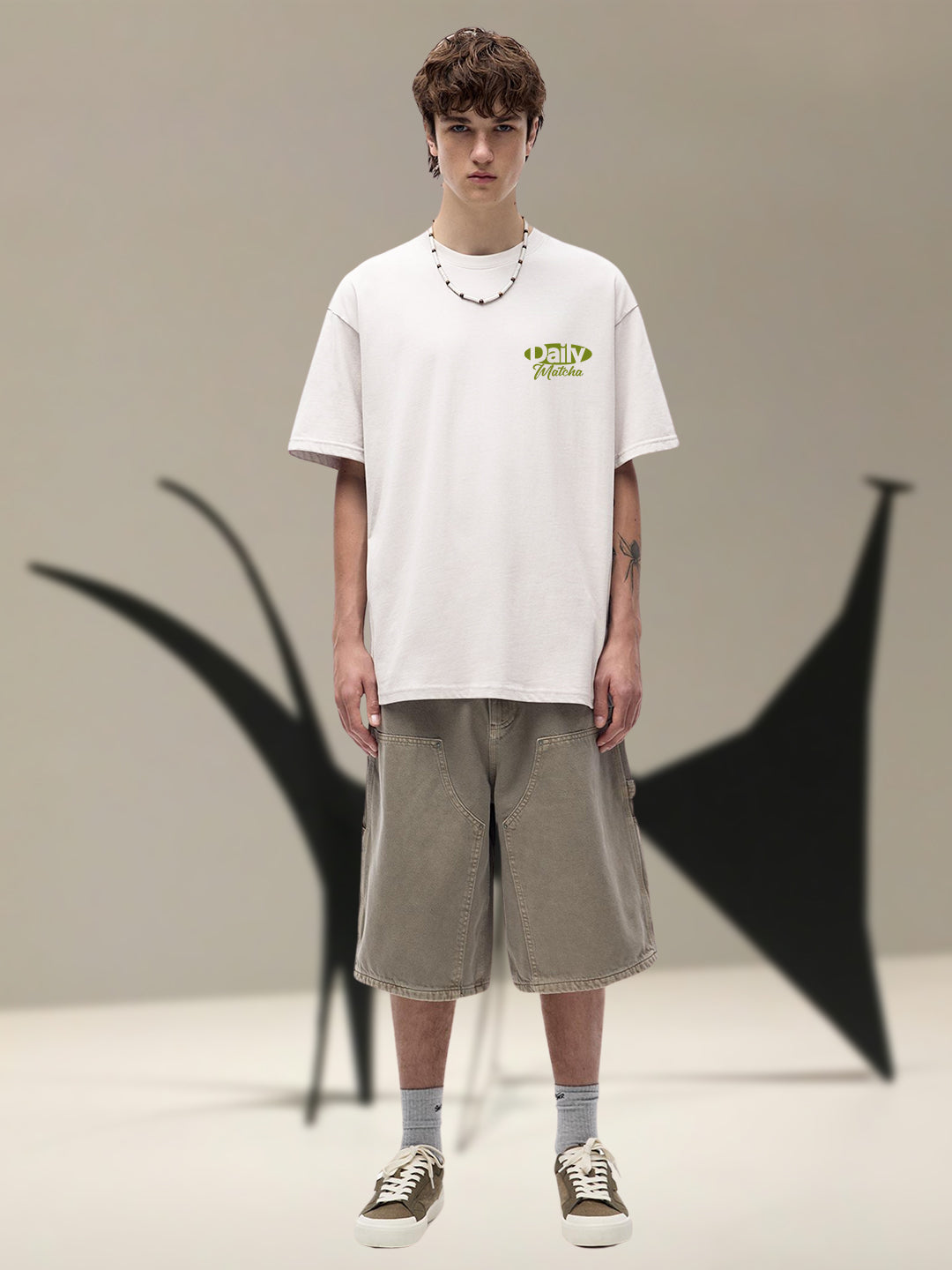 DAILY MATCHA YOU Men Printed Oversized T-Shirt  -  Kurvy Oversized T-Shirt
